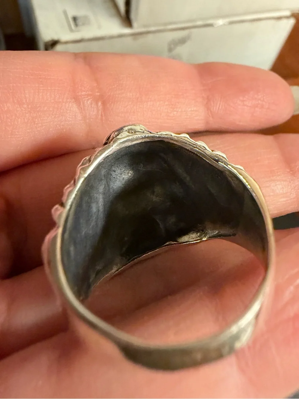 Men's Lion Head Sterling Silver Biker's Ring Vintage Large 3D Design, Size 11